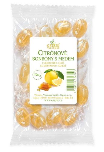 Grešík bonbony Citron & med 100g