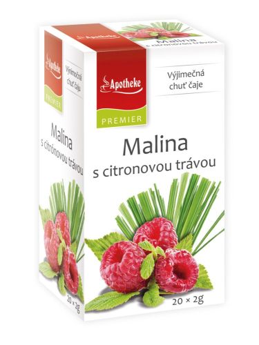 Apotheke čaj Malina s citrónovou trávou a stévií 20x2g