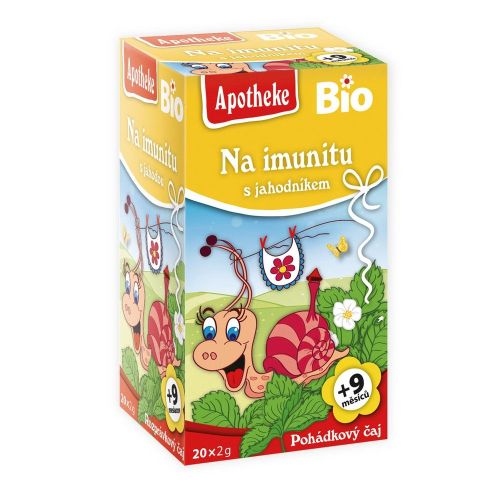Apotheke BIO čaj dětský Na imunitu s jahodníkem 20x2g