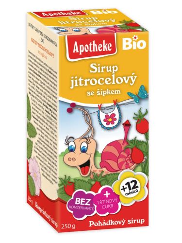 Apotheke sirup dětský Jitrocelový se šípkem BIO 250g