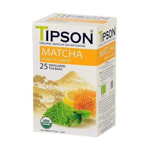Tipson BIO čaj Matcha med a citron 25x1,5g