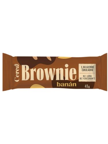 Cerea Brownie banán s belgickou čokoládou 40g