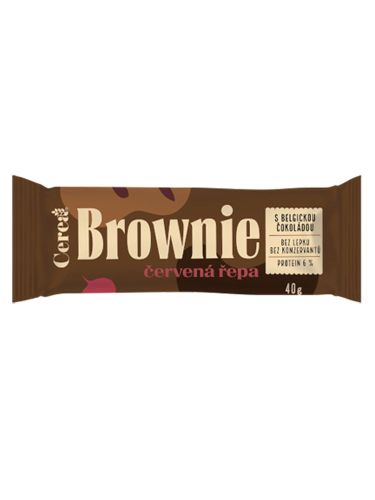Cerea Brownie červená řepa s belgickou čokoládou 40g