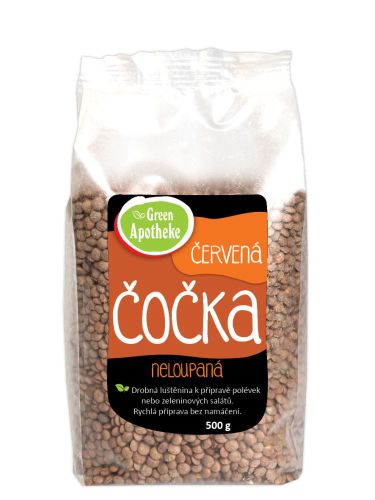 Green Apotheke Čočka červená neloupaná 500g