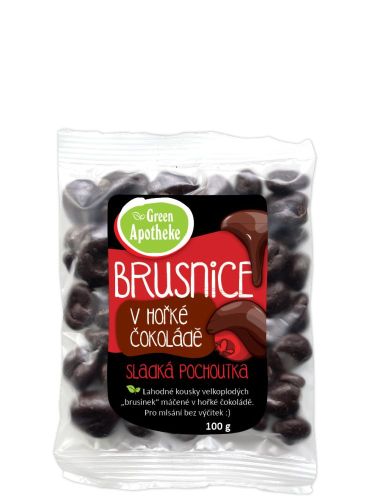Green Apotheke Brusinky v hořké čokoládě 100g
