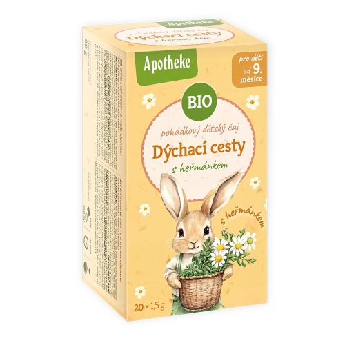 Apotheke BIO čaj dětský Dýchací cesty s heřmánkem 20x1,5g nový