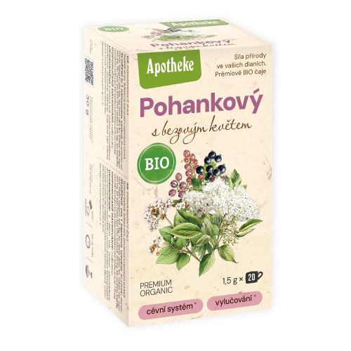 Apotheke BIO Pohankový s bezovým květem čaj 20x1,5g