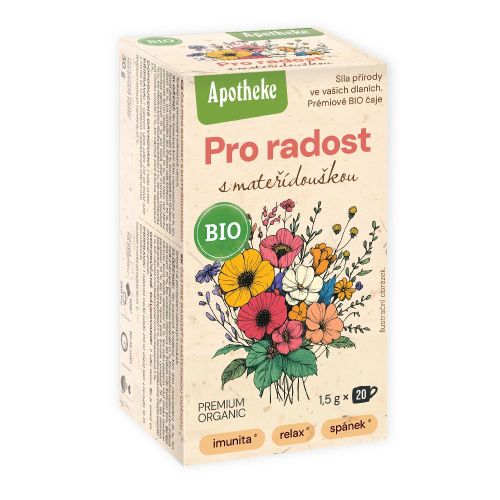 Apotheke BIO Pro radost s mateřídouškou čaj 20x1,5g