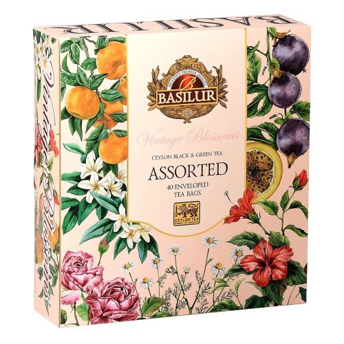 Basilur čaj Vintage Blossoms Assorted přebal 40x1,5g