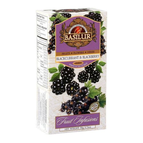 Basilur čaj Fruit Blackcurrant & Blackberry 25x2g