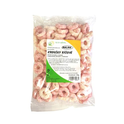 Racional Kroužky rýžové jogurt Malina 100g